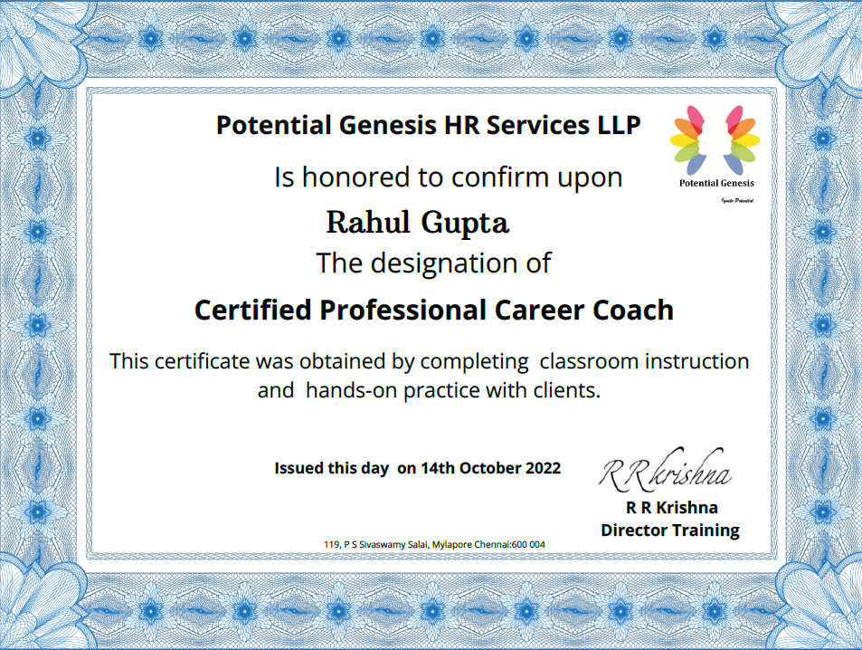 Certified Professional Career Coach